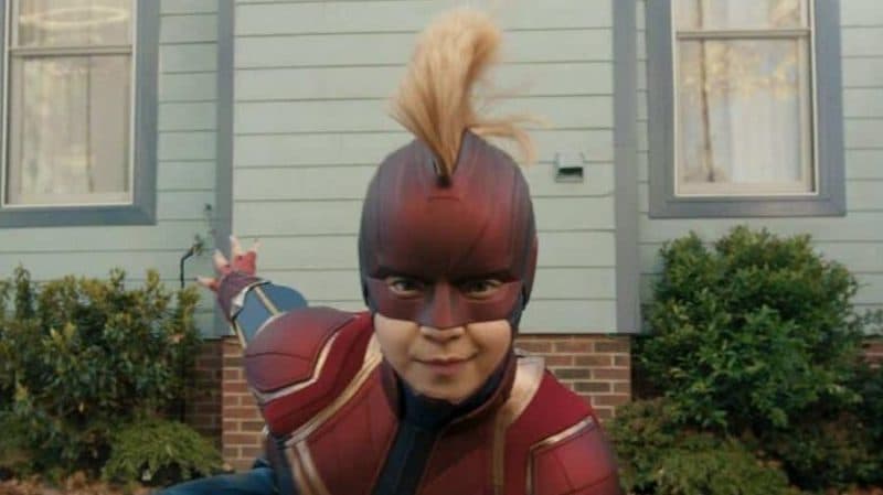 Kamala in her Captain Marvel cosplay