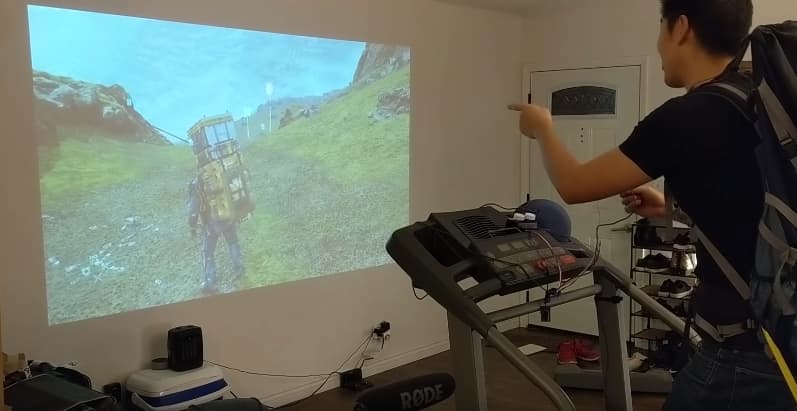 YouTuber Allen Pan plays Death Stranding on a treadmill