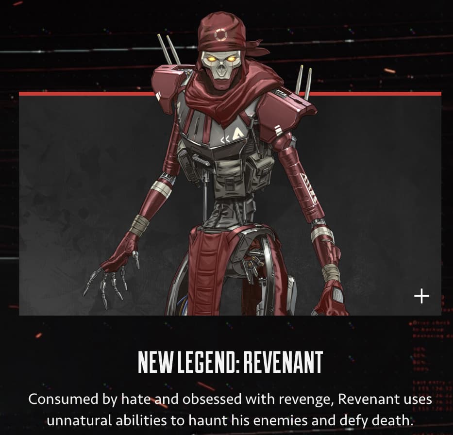 Revenant from Apex Legends on black background