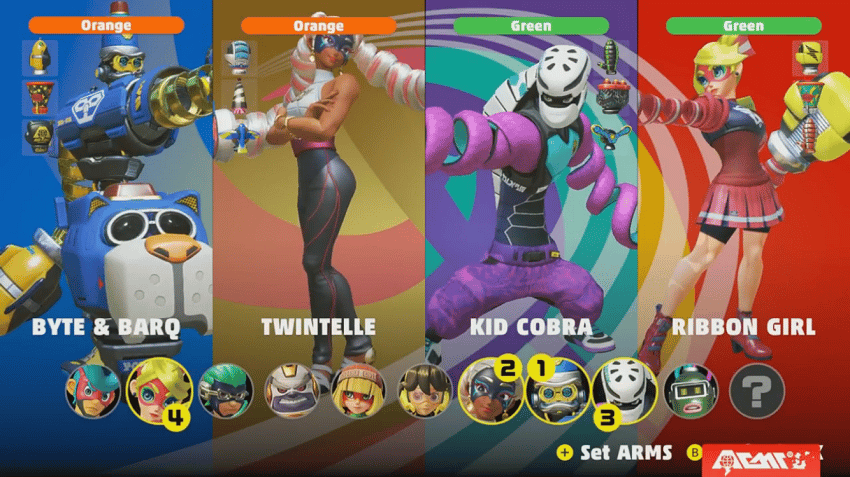 ARMS fighters