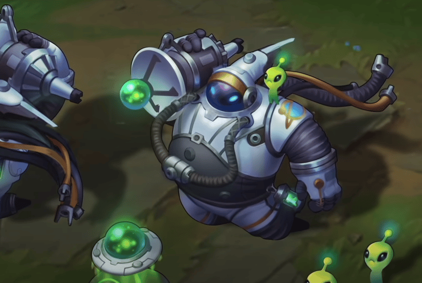 Astronaut Bard in-game model for League of Legends
