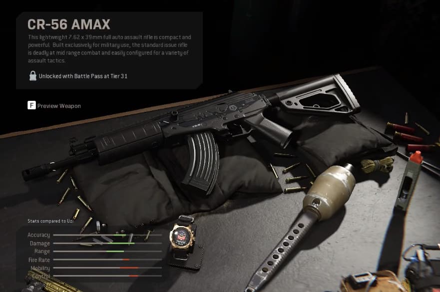 Infinity Ward’s official description for the gun describes it as a “lightweight 7x62 x 39mm full auto assault rifle,” which is both “compact” and “powerful.”