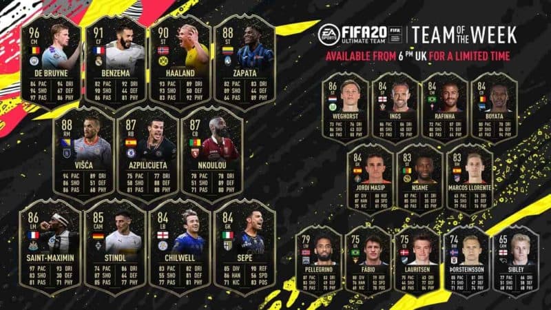 Team of the Week 27 in FIFA 20
