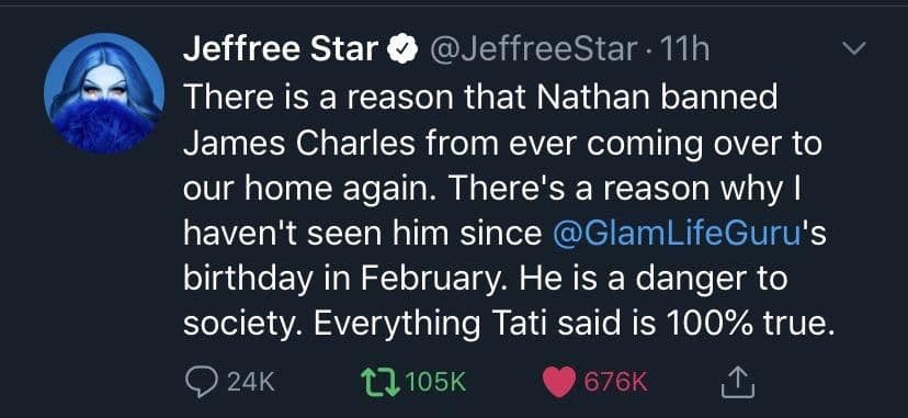 Jeffree Star deleted Tweet