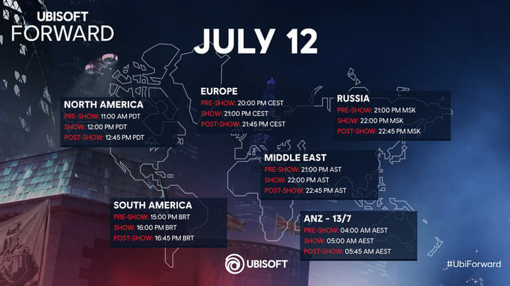 Ubisoft Forward schedule