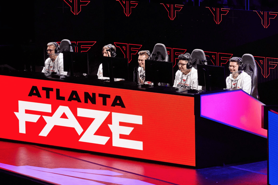 Call of Duty League Atlanta Faze competing on stage
