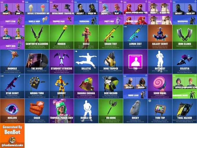 Leaked leaked cosmetics from fortnite v13.30 patch