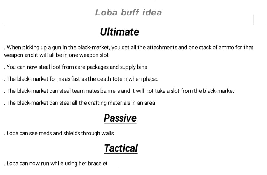 Loba buff idea from Reddit
