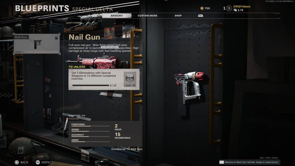 Black Ops Cold War Nail Gun