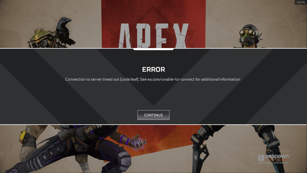 Notorious error codes like "leaf" and "net" have plagued Apex Legends since launch, but a new reconnect feature may fix that.