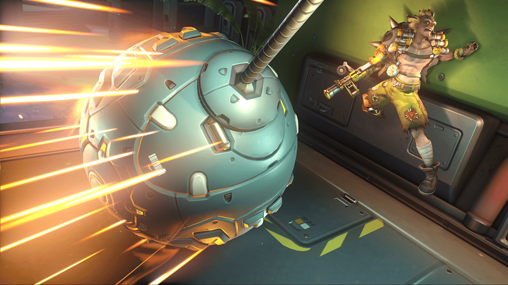 Wrecking Ball grapples in Overwatch