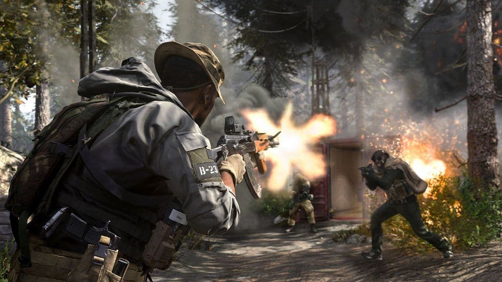 Player shooting in Call of Duty: Modern Warfare.