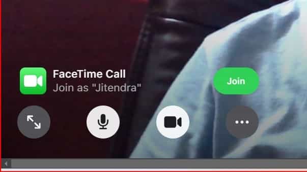 Option to join FaceTime call on Windows