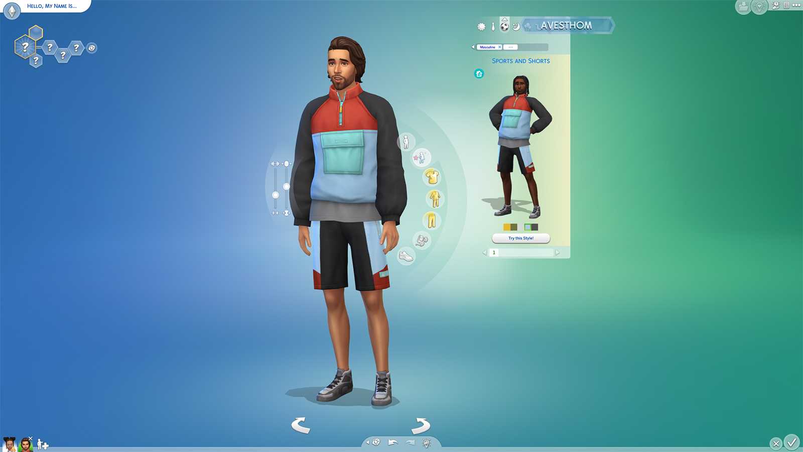 A Male sim in The Sims 4 wearing Growing Together items