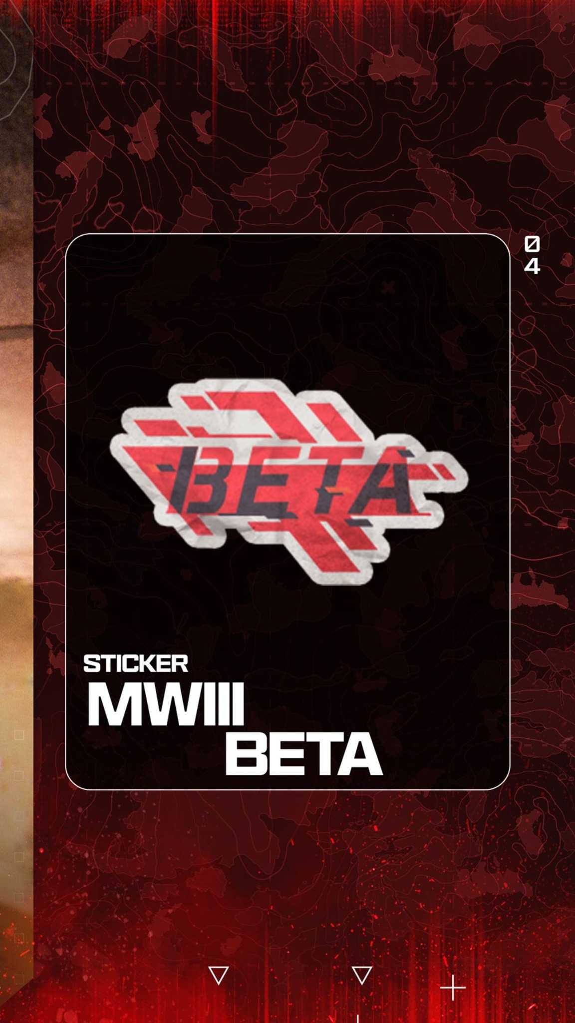 Beta sticker from MW3