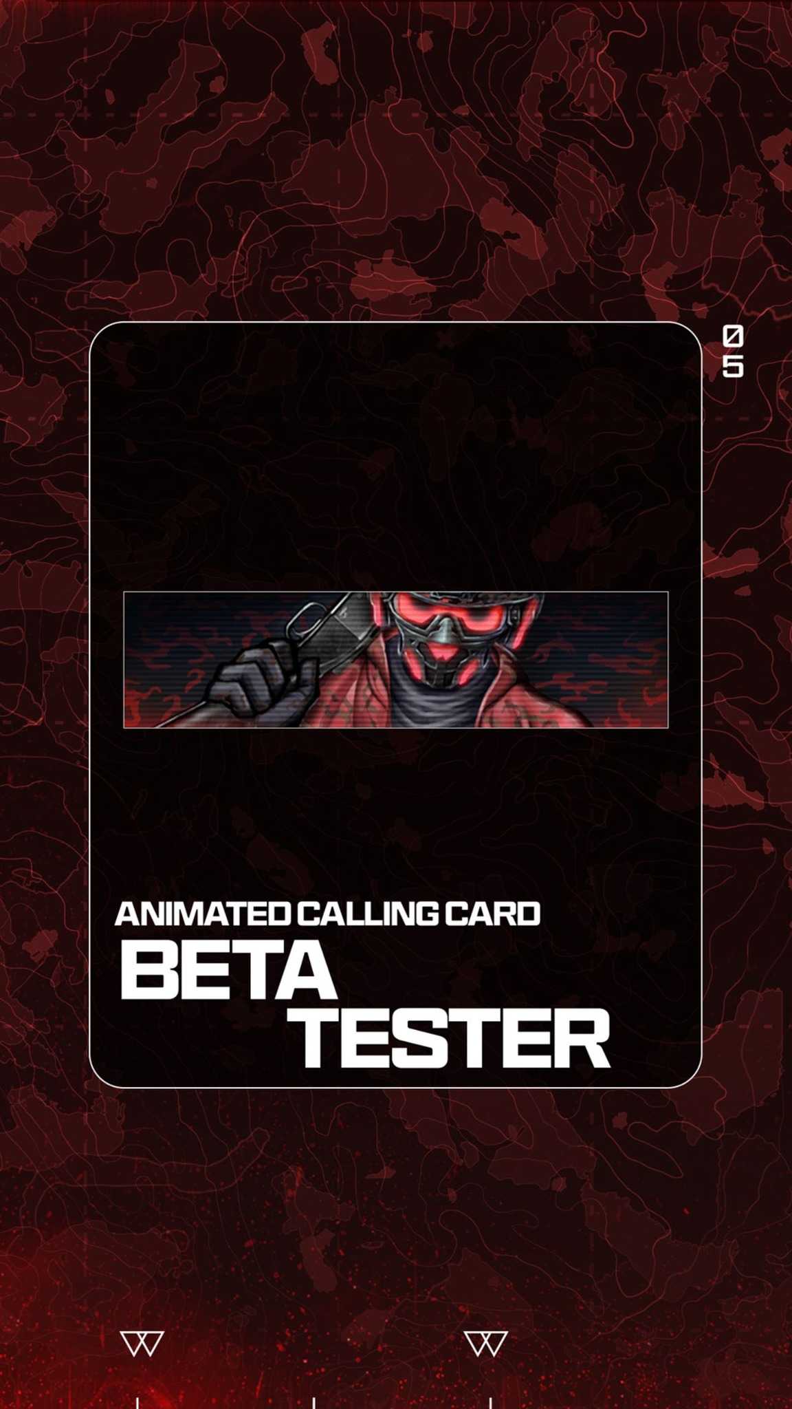 Beta calling card from MW3