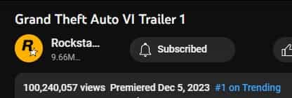 GTA 5 trailer viewership