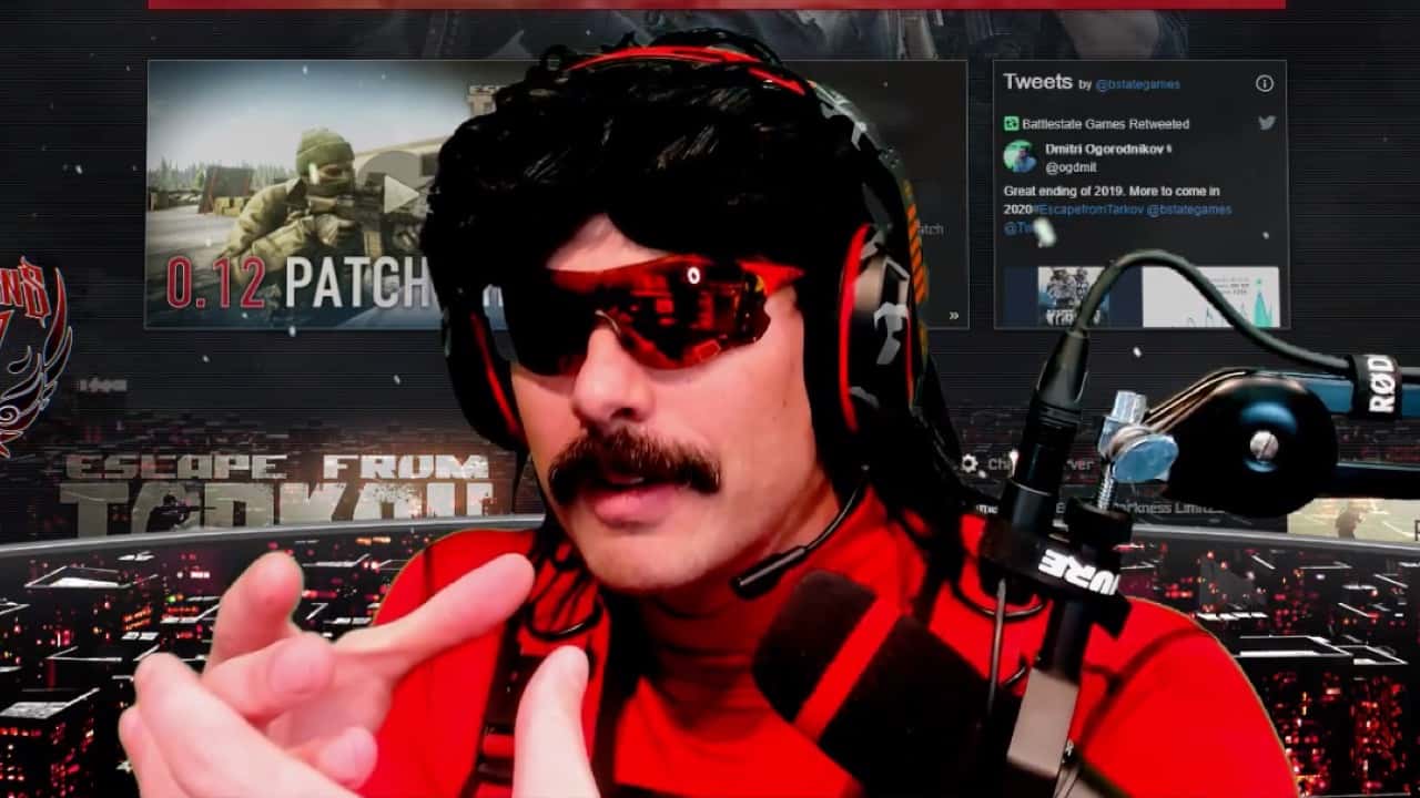 Dr Disrespect streaming on Twitch.