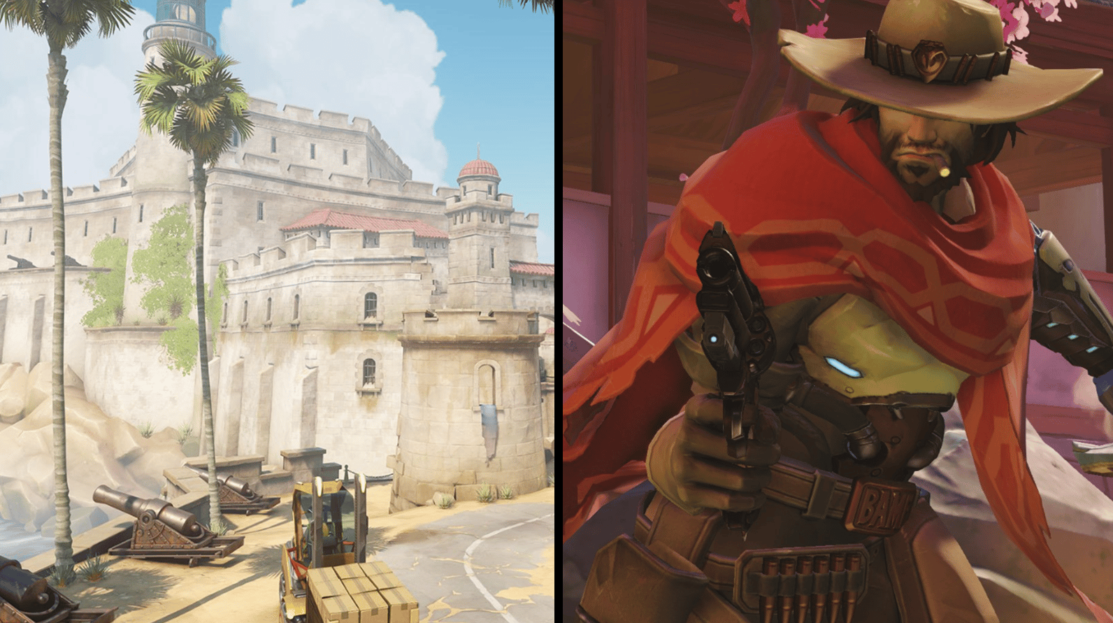 Overwatch Havana Escort map gives McCree cover while using his Deadeye ultimate ability