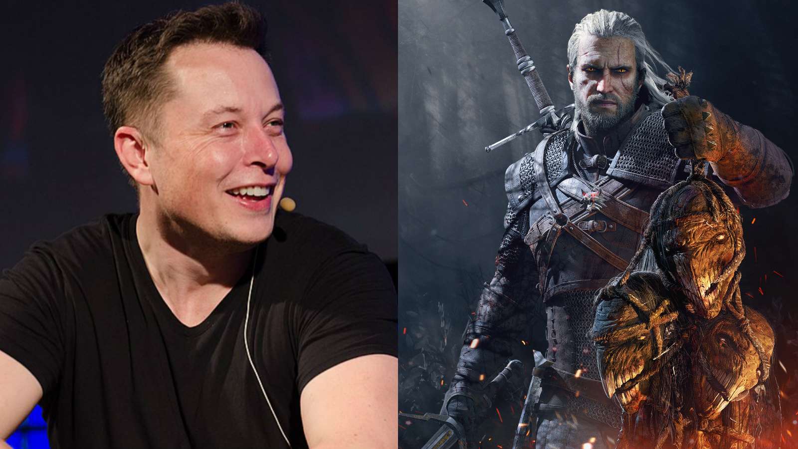 An image of Elon Musk and Geralt from The Witcher