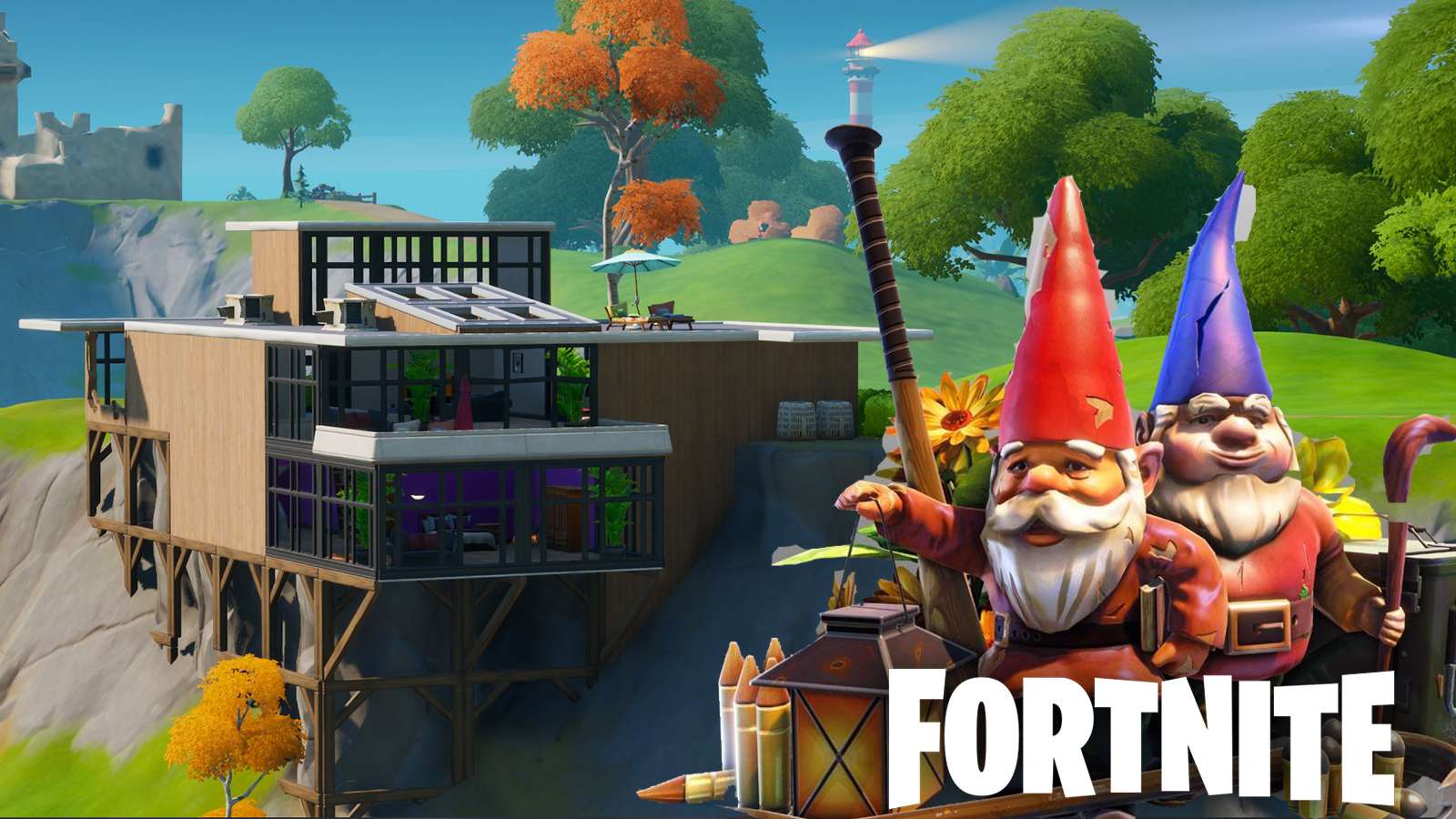 Fortnite gnomes at the Fancy View house.
