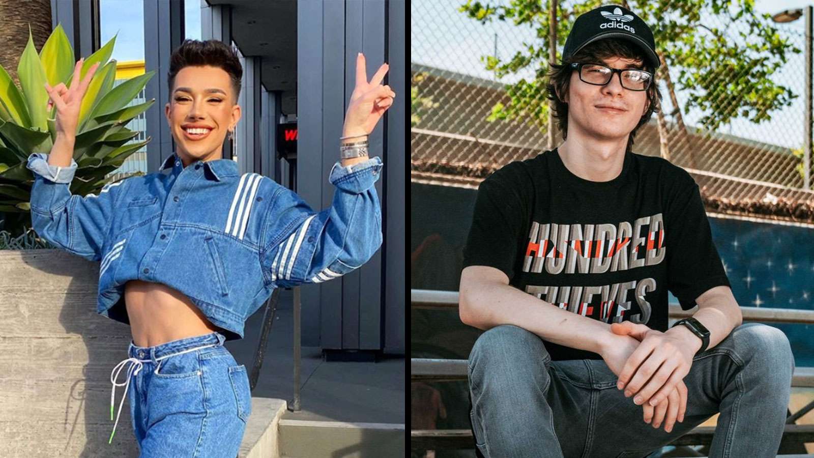 James Charles poses for Instagram photo, Froste poses for 100 Thieves announcement