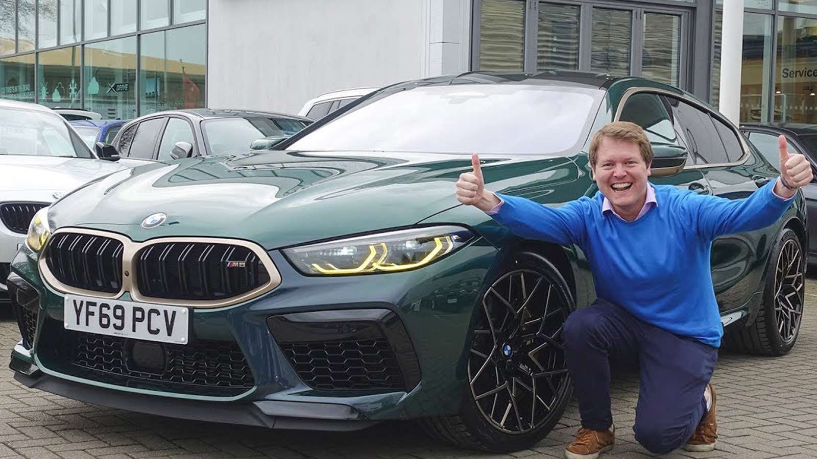 Image of Shmee150 with his green BMW M8