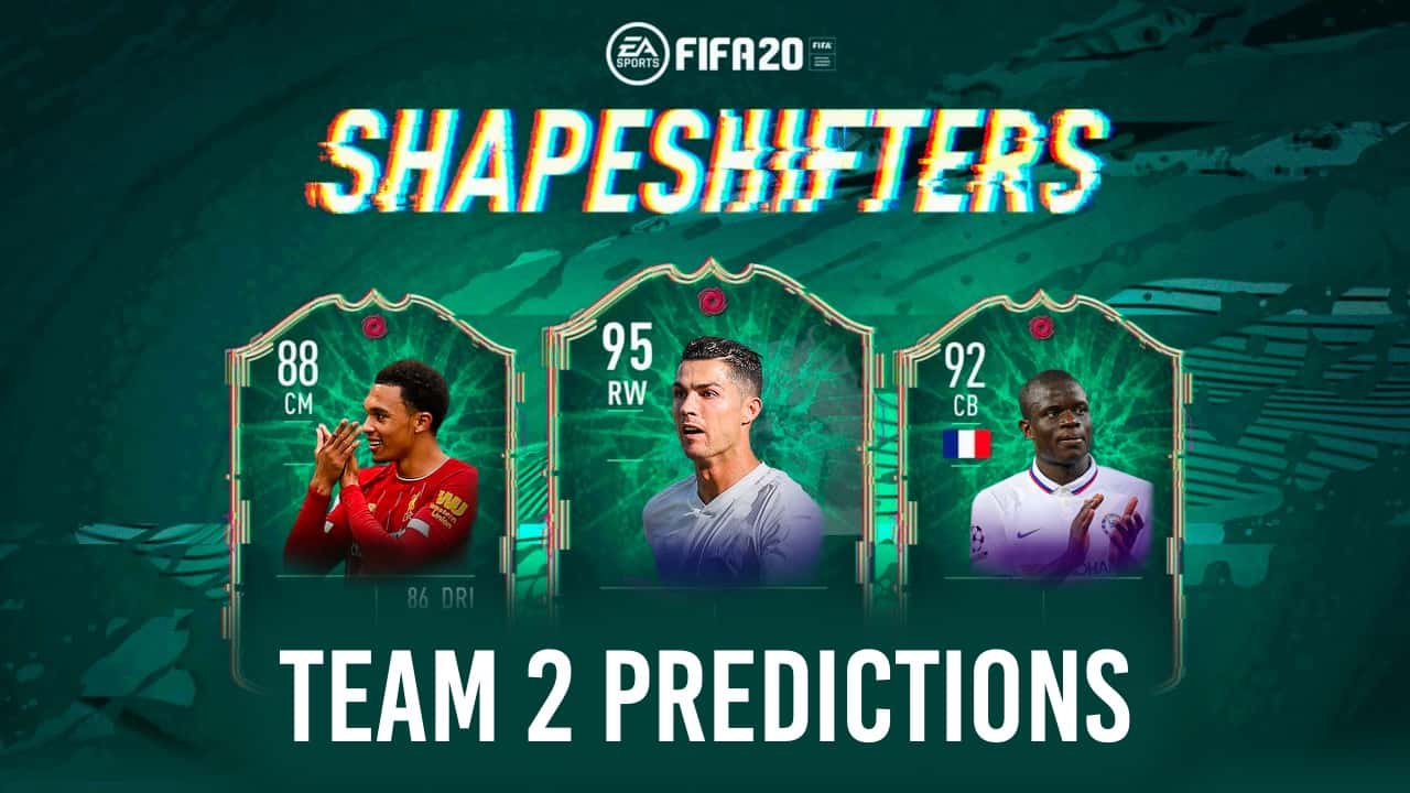 FIFA 20 Shapeshifters Team 2 predictions