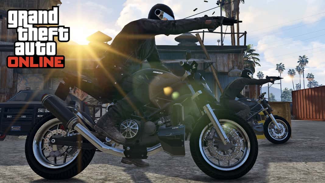 GTA Online screenshot showing a bike