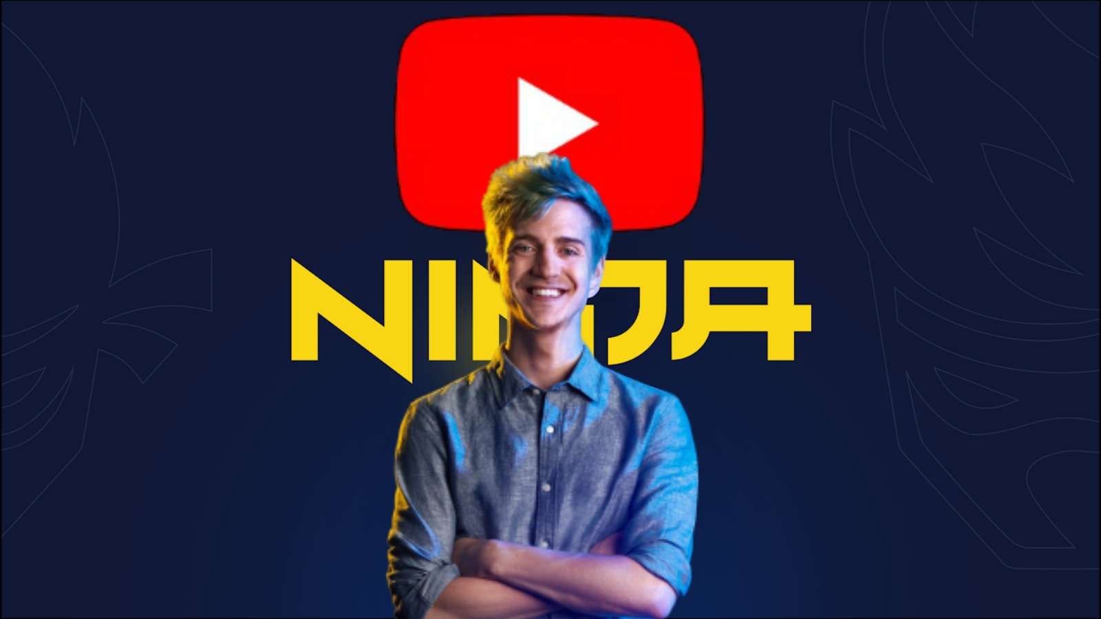 Ninja with the YouTube logo