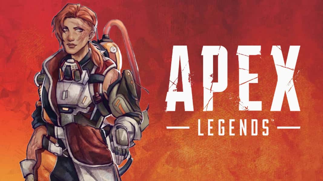Ember legend concept on Apex Legends background