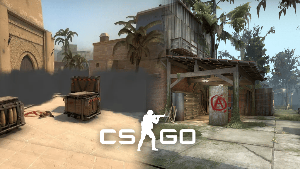 Smokes on mirage and Swamp A site from CSGO