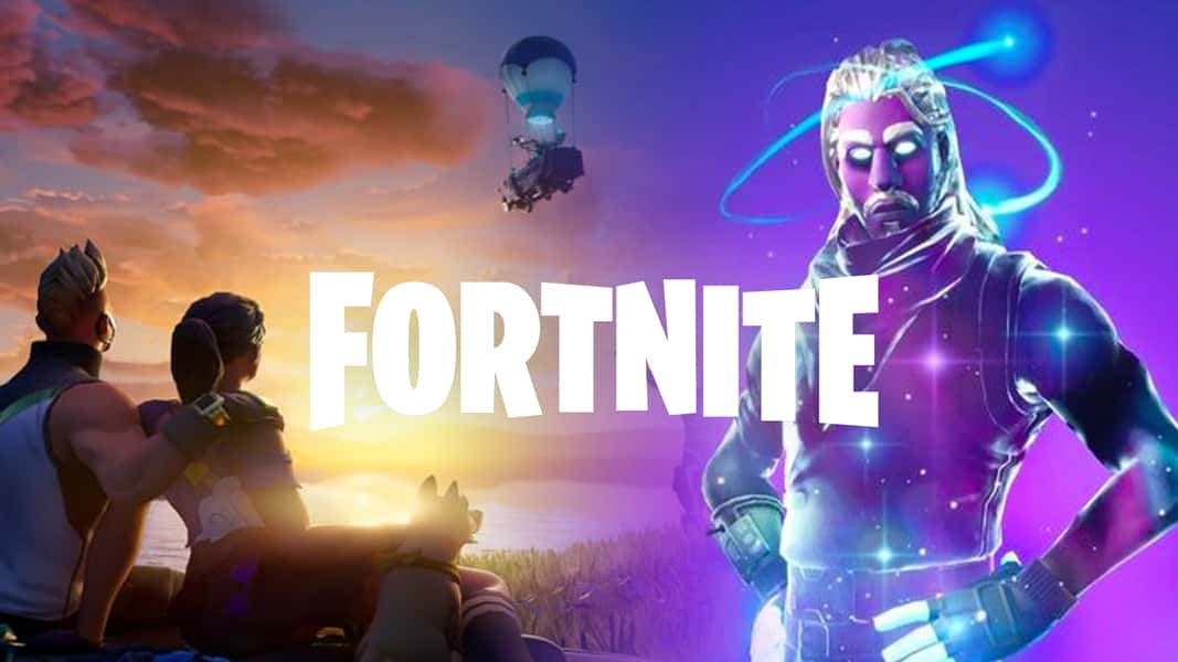 Fortnite Chapter 2 next to the Galaxy Skin