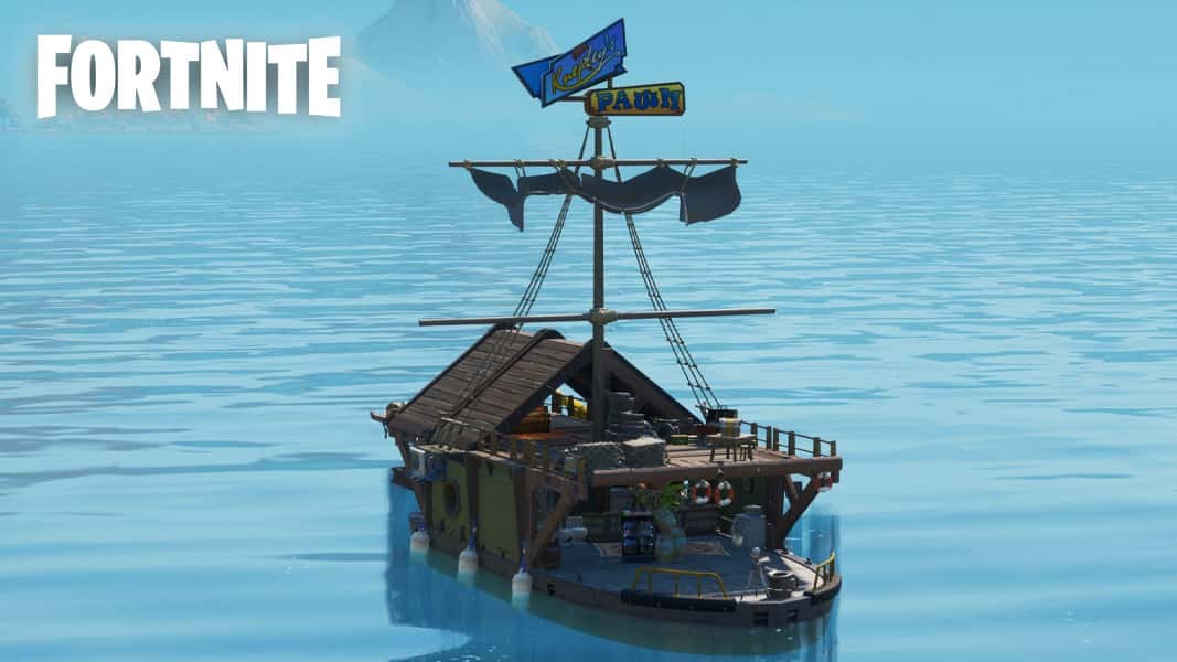 Boat on the water in Fortnite