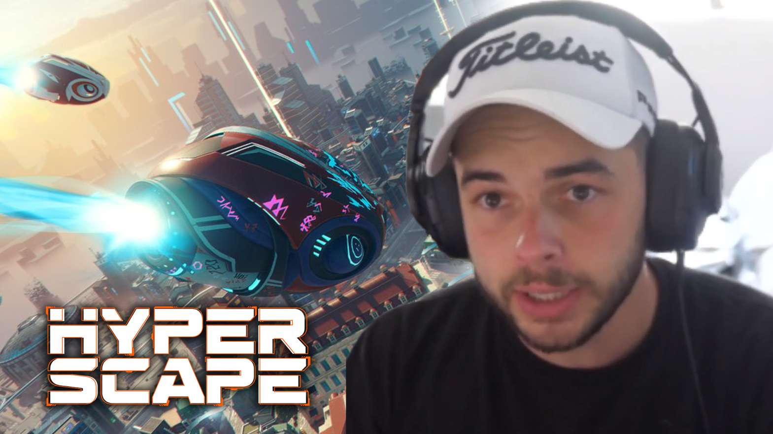Hyper Scape dropping into the map / Nadeshot speaking to camera