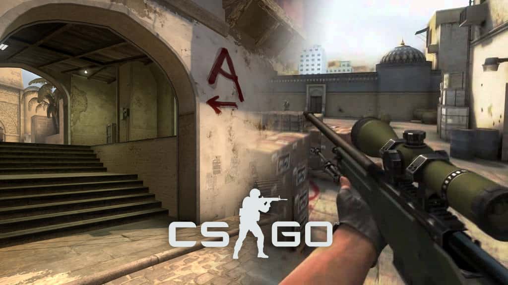 Mirage connector side by side with AWP in CSGO