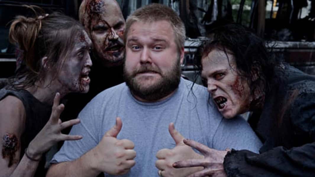 Robert Kirkman surrounded by zombies