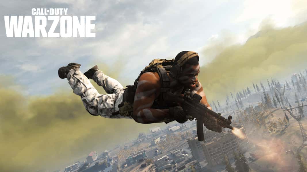 Call of Duty character dropping into Warzone