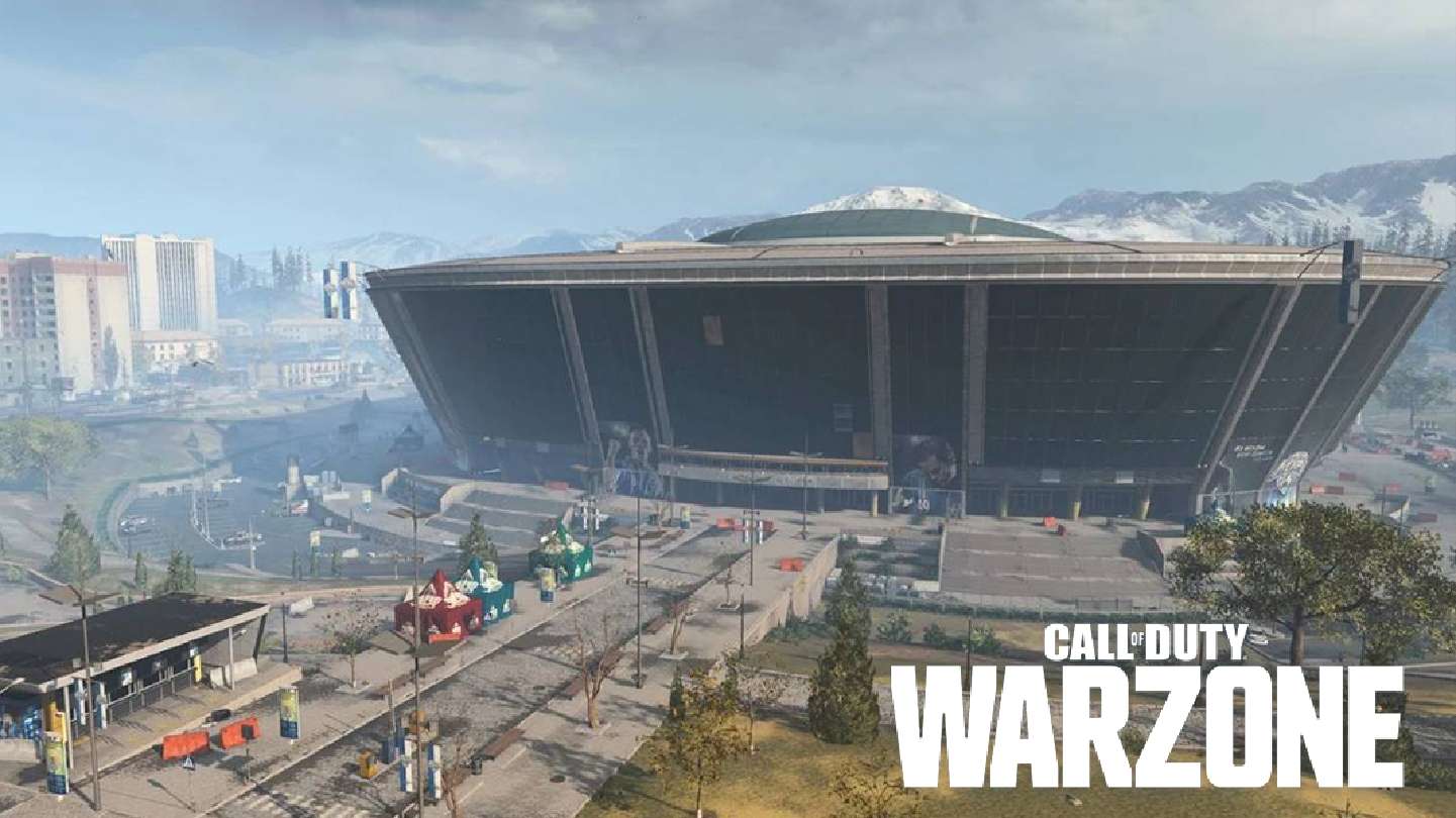 Verdansk stadium in Call of Duty Warzone