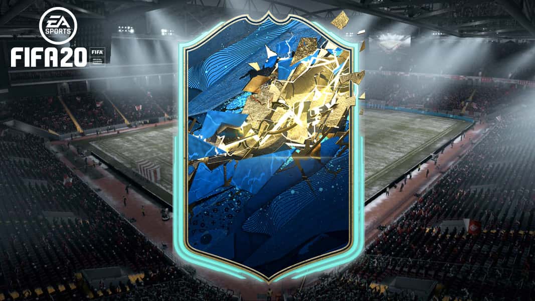 FIFA 20 TOTSSF card on a stadium background
