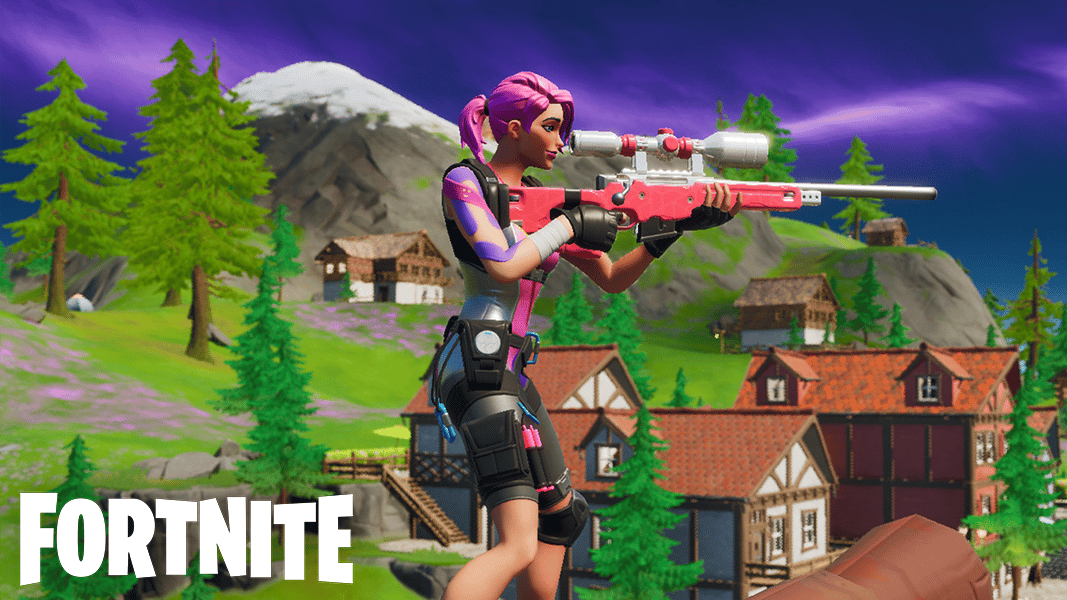Fortnite character holding a sniper rifle