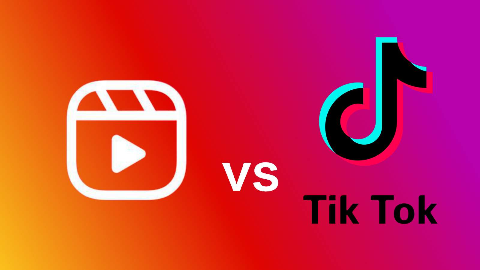 Instagram Reels vs TikTok logo
