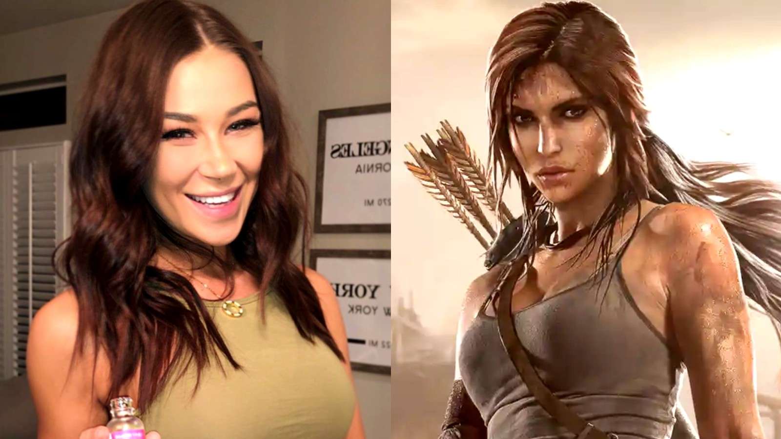 Lara Croft and her cosplayer