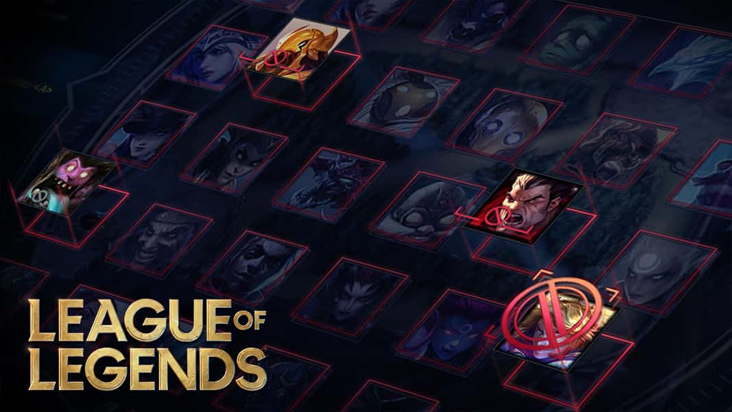 League of Legends champion ban and select screen in-game