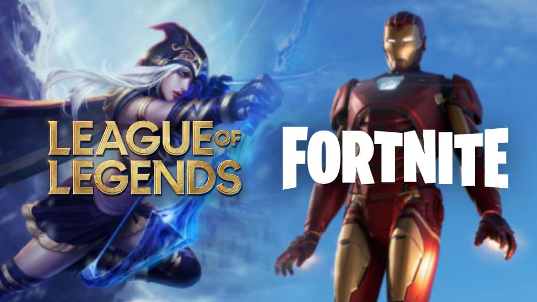 Ashe from League of Legends and iron man from fortnite