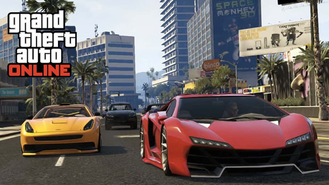 GTA Online players driving sports cars