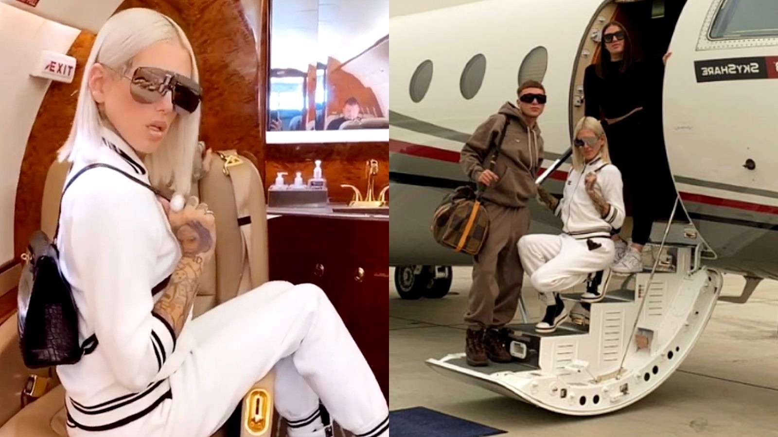 Jeffree Star on his private jet