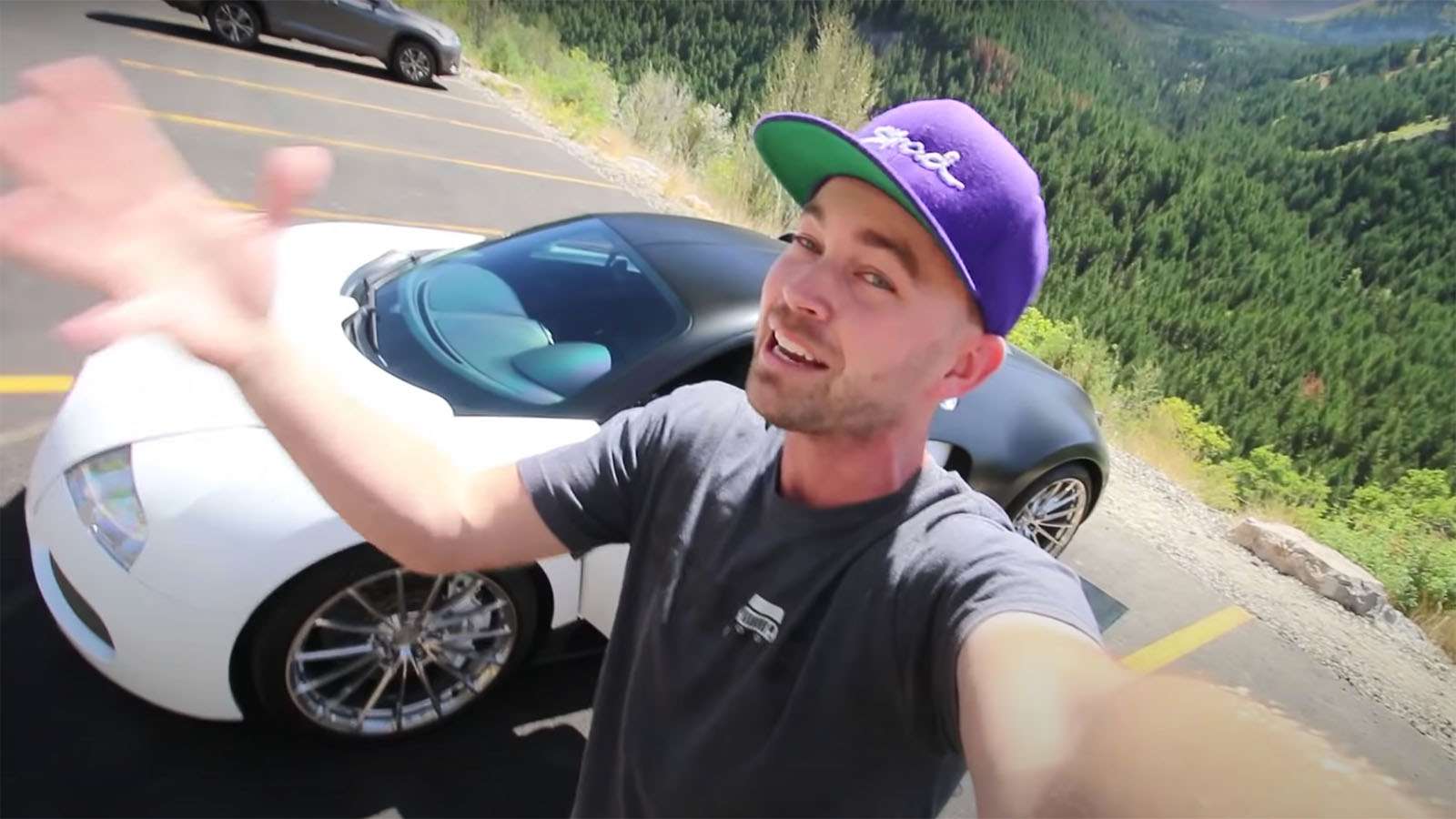 TheStradman with Bugatti Veyron on Mountain