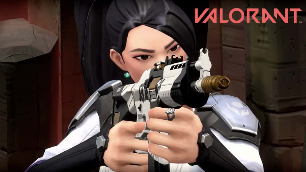 Valorant character with a weapon from the EGO skin bundle