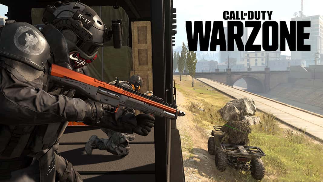 Warzone gunfight with logo